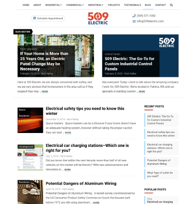 Blog index page