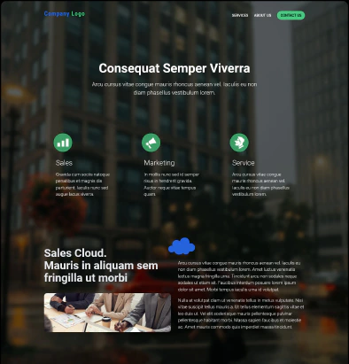 A single page demo website