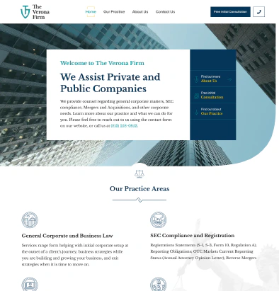 The Verona Firm homepage